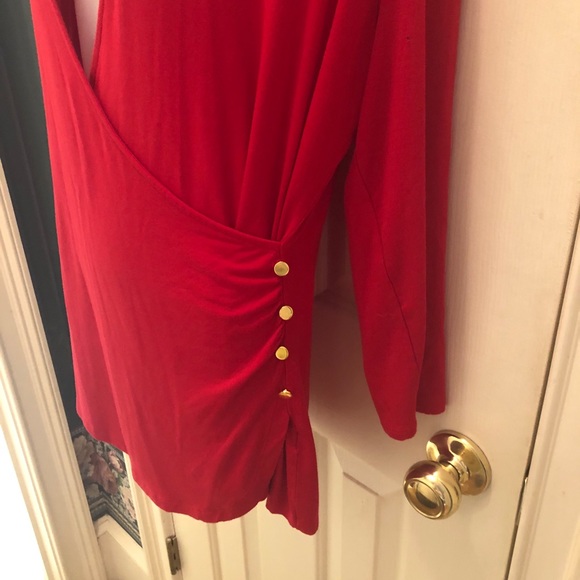 Madison Tops - Madison Red Blouse